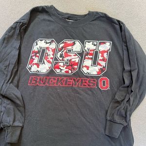 Ohio State Buckeyes Boys Long Sleeve T Shirt Size L
